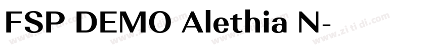 FSP DEMO Alethia N字体转换 FSP DEMO Alethia N字体转换